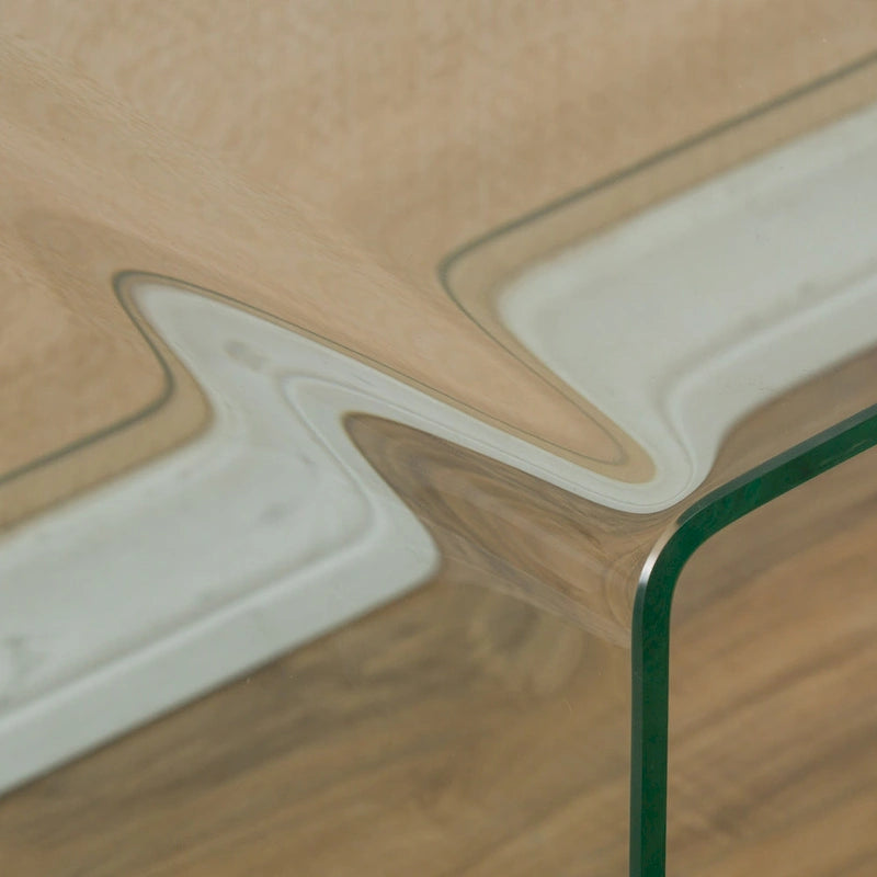 Meuble TV avec fond ouvert et étagère en verre pour téléviseurs jusqu'à