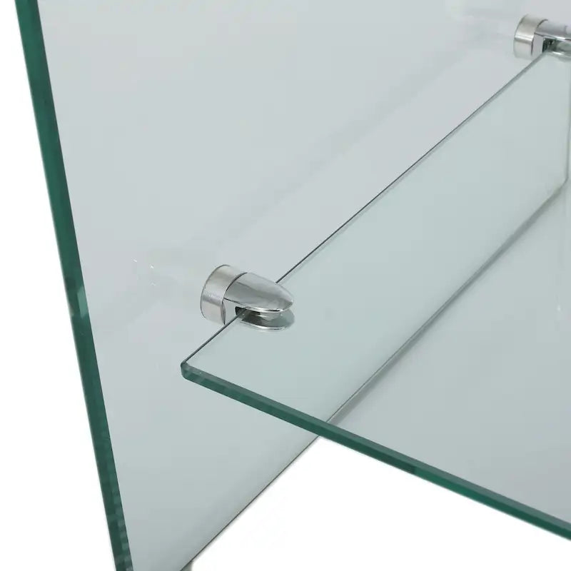 Meuble TV avec fond ouvert et étagère en verre pour téléviseurs jusqu'à