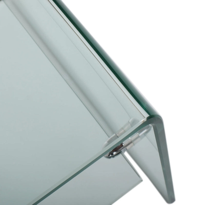 Meuble TV avec fond ouvert et étagère en verre pour téléviseurs jusqu'à