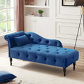 Chaise longue capitonnée en velours avec clous décoratifs