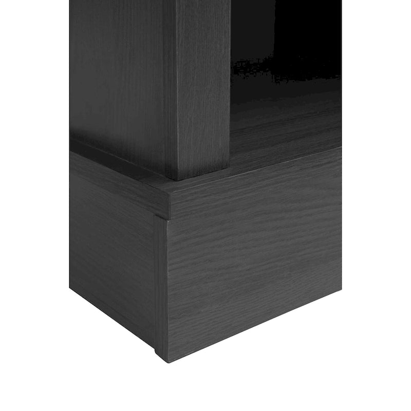 Meuble TV avec cheminée électrique et portes coulissantes de style grange pour téléviseurs jusqu'à