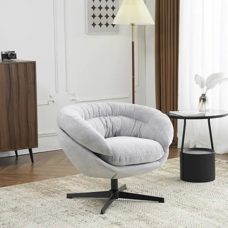 Fauteuil club pivotant/Fauteuil d'appoint avec coussin amovible