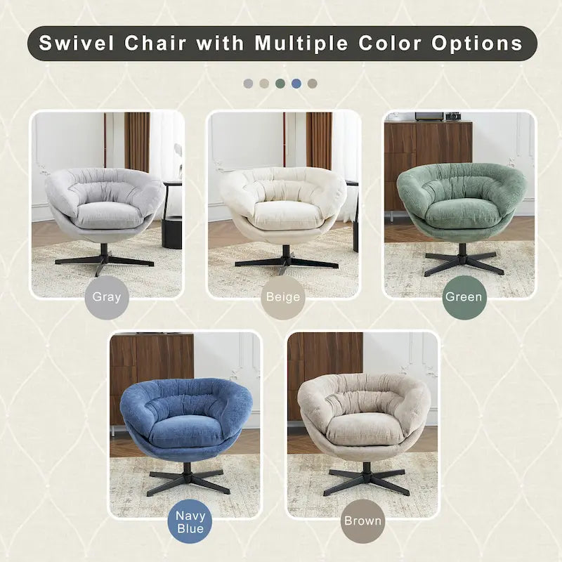 Fauteuil club pivotant/Fauteuil d'appoint avec coussin amovible