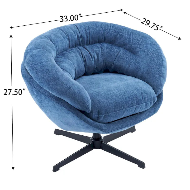 Fauteuil club pivotant/Fauteuil d'appoint avec coussin amovible