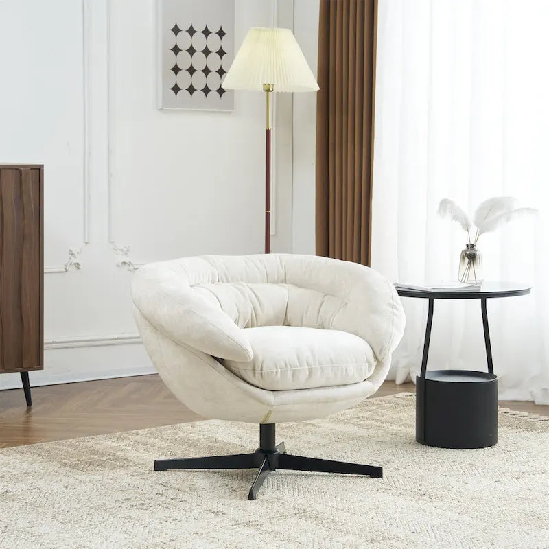 Fauteuil club pivotant/Fauteuil d'appoint avec coussin amovible