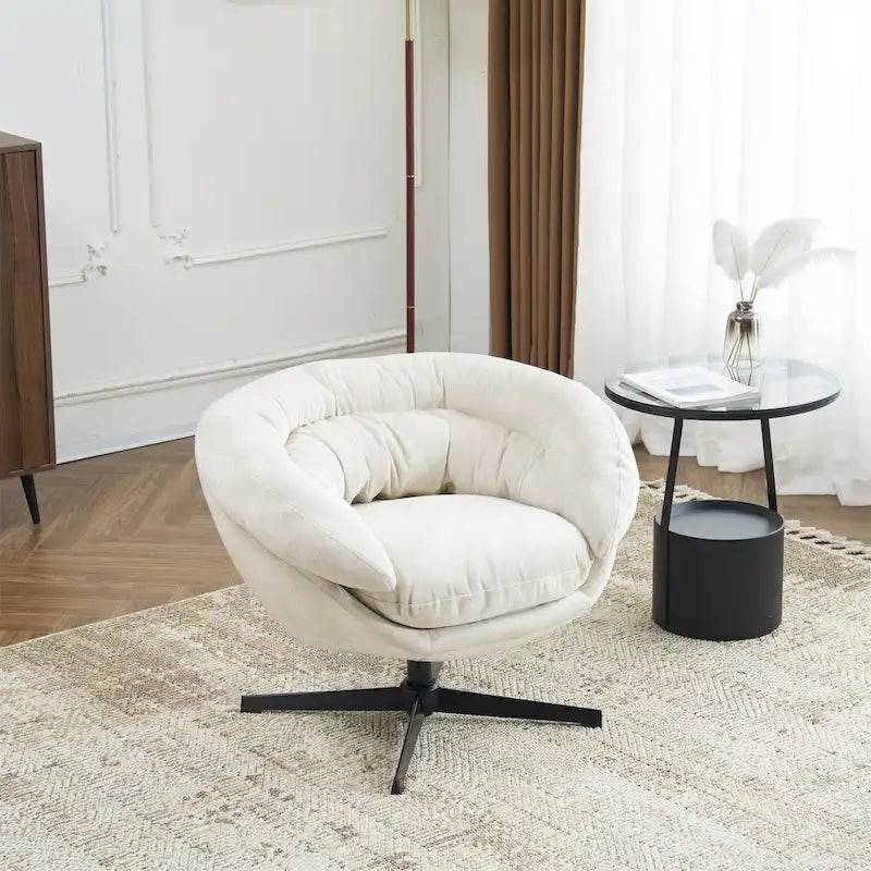 Fauteuil club pivotant/Fauteuil d'appoint avec coussin amovible