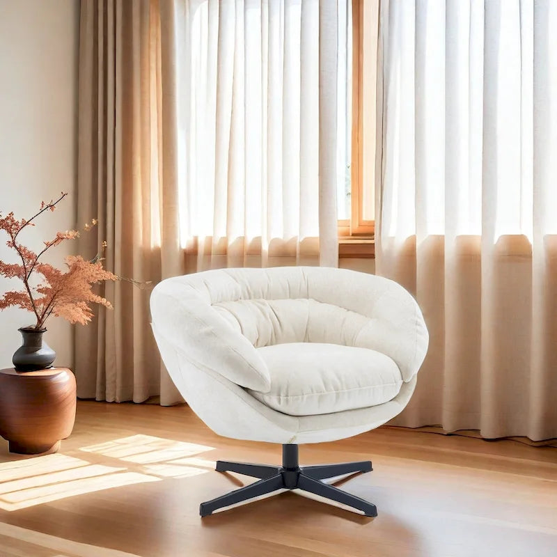 Fauteuil club pivotant/Fauteuil d'appoint avec coussin amovible
