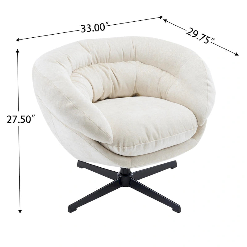 Fauteuil club pivotant/Fauteuil d'appoint avec coussin amovible