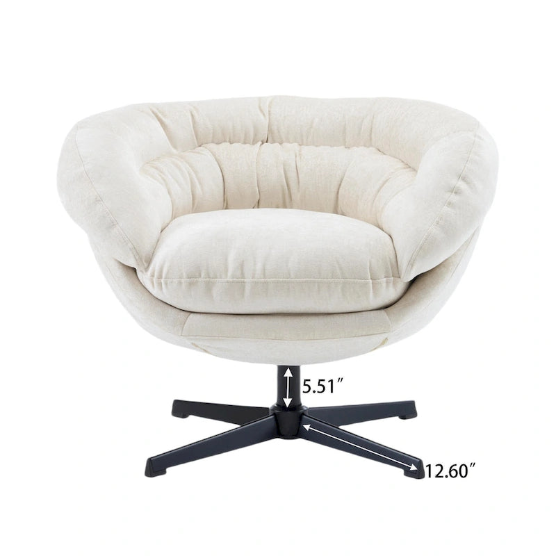 Fauteuil club pivotant/Fauteuil d'appoint avec coussin amovible