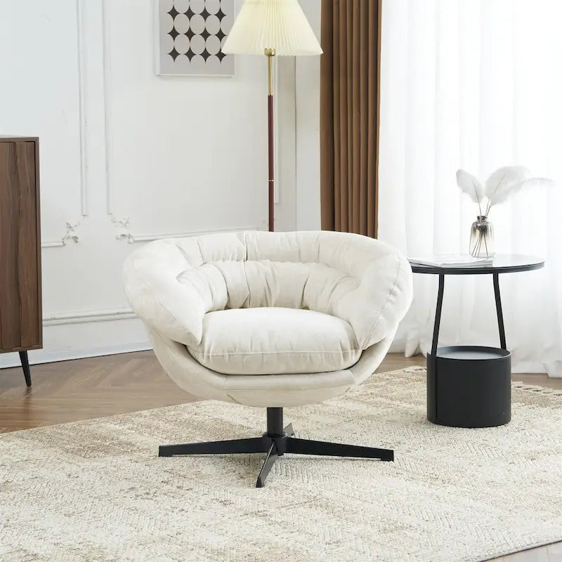 Fauteuil club pivotant/Fauteuil d'appoint avec coussin amovible