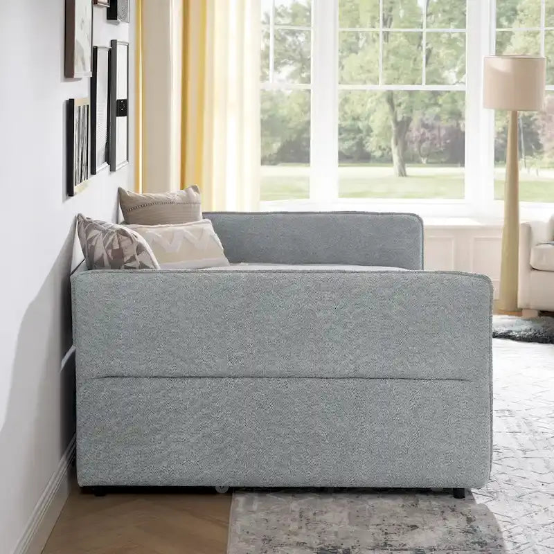 Lit de repos gigogne complet en tissu bouclette