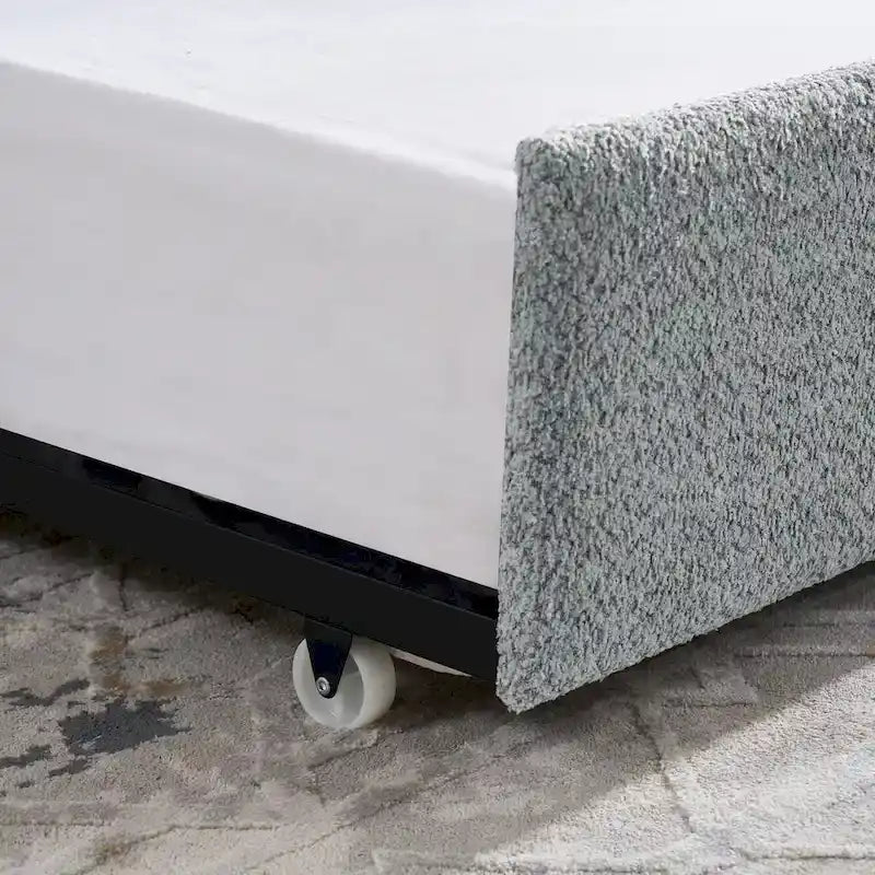 Lit de repos gigogne complet en tissu bouclette