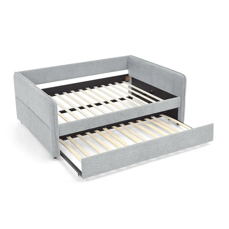 Lit de repos gigogne complet en tissu bouclette