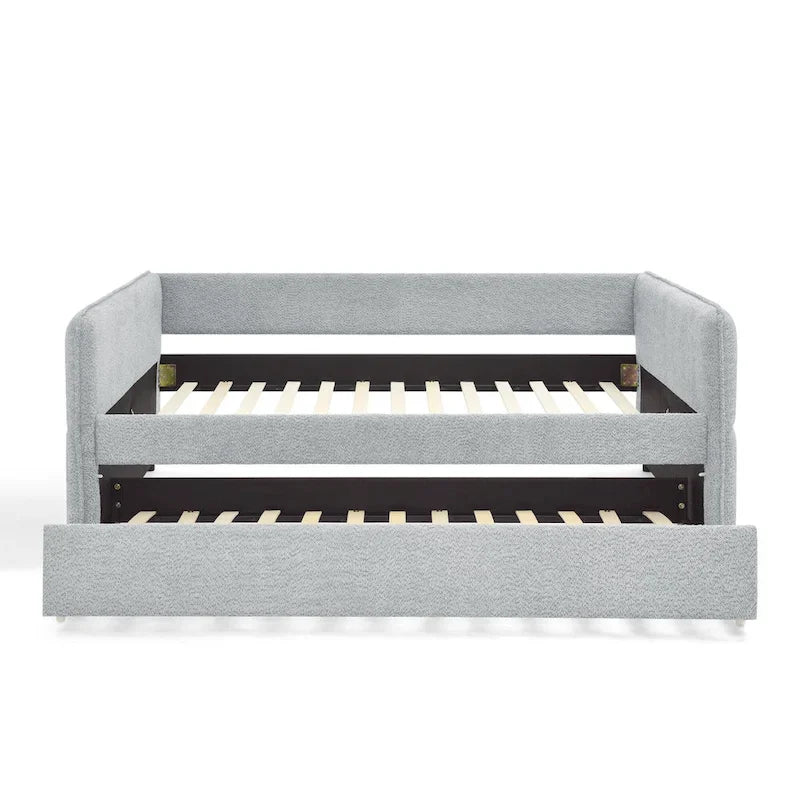 Lit de repos gigogne complet en tissu bouclette