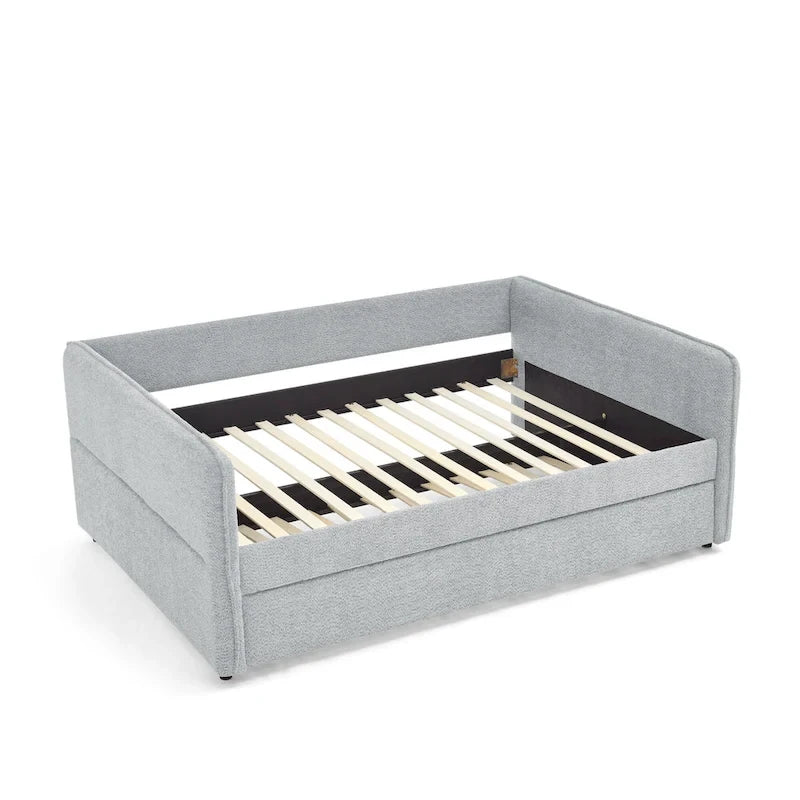 Lit de repos gigogne complet en tissu bouclette