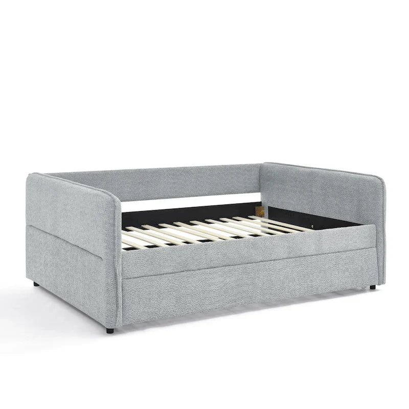 Lit de repos gigogne complet en tissu bouclette