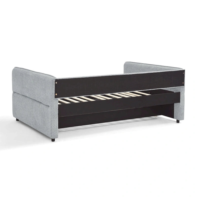 Lit de repos gigogne complet en tissu bouclette