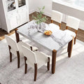 Table et chaises de salle à manger rectangulaires de style moderne
