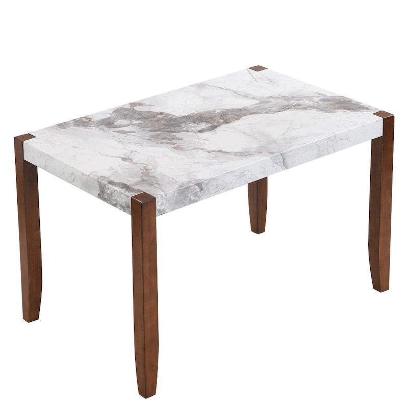 Table et chaises de salle à manger rectangulaires de style moderne