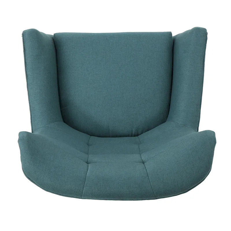 Fauteuil à oreilles haut de dossier sarcelle