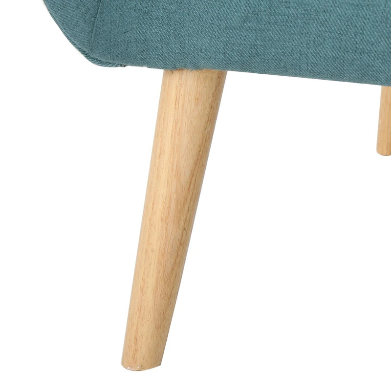 Fauteuil à oreilles haut de dossier sarcelle