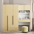 Armoire de bureau de rangement en bois à 3 portes pour chambre avec étagères et 3 tiroirs