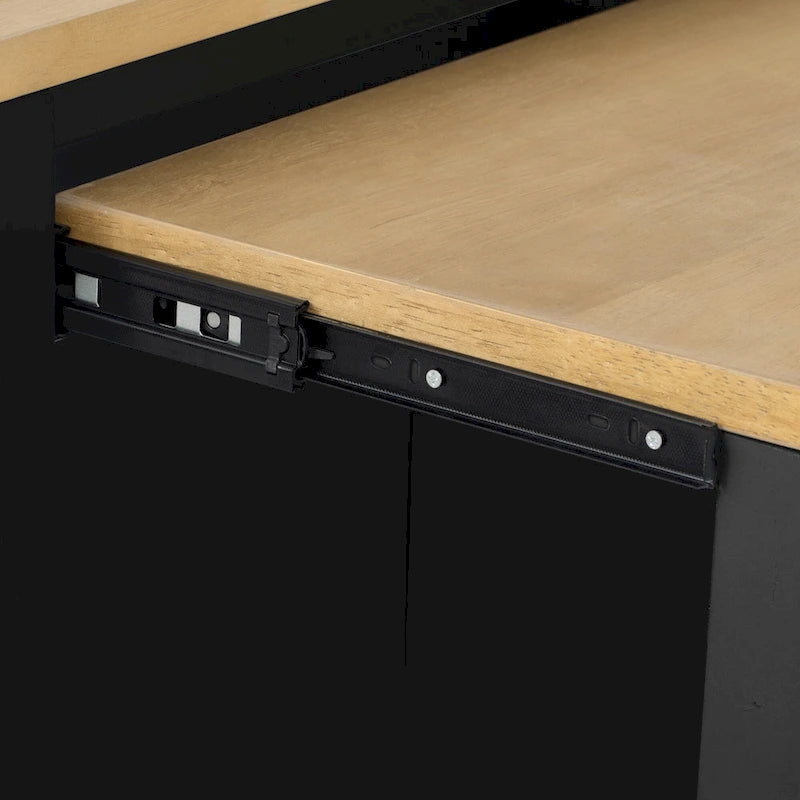 Îlot de cuisine extensible sur roulettes