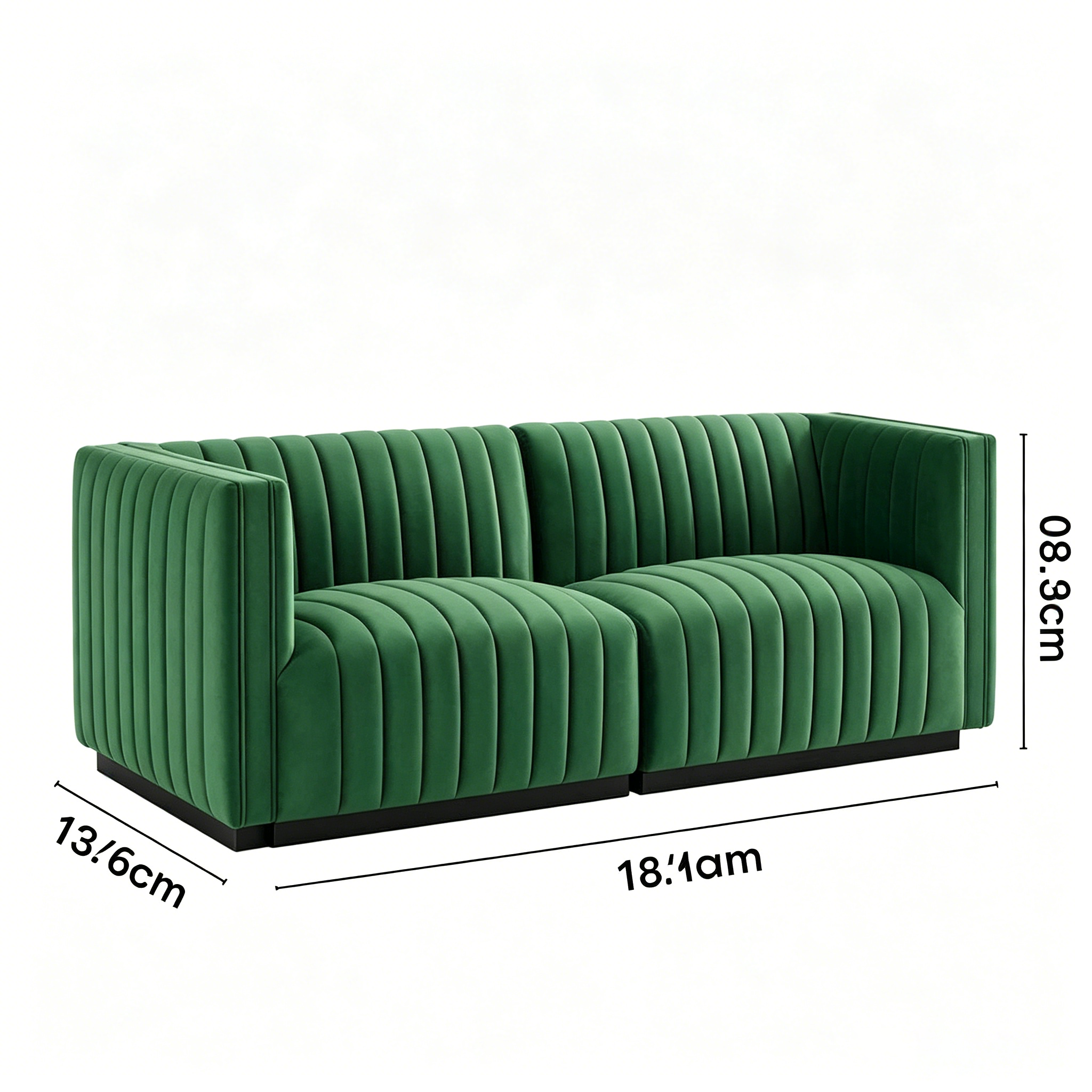 Causeuse capitonnée en velours haute performance