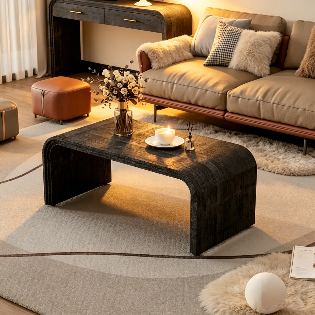 Table basse incurvée de style Art déco