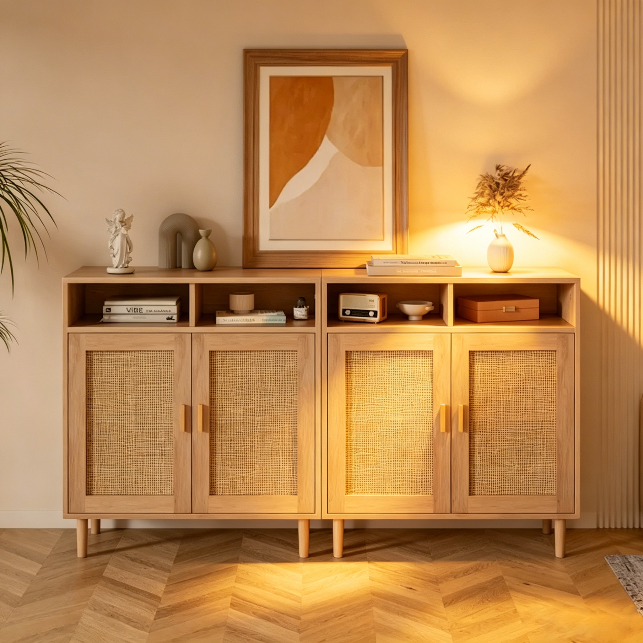 Buffet en rotin moderne