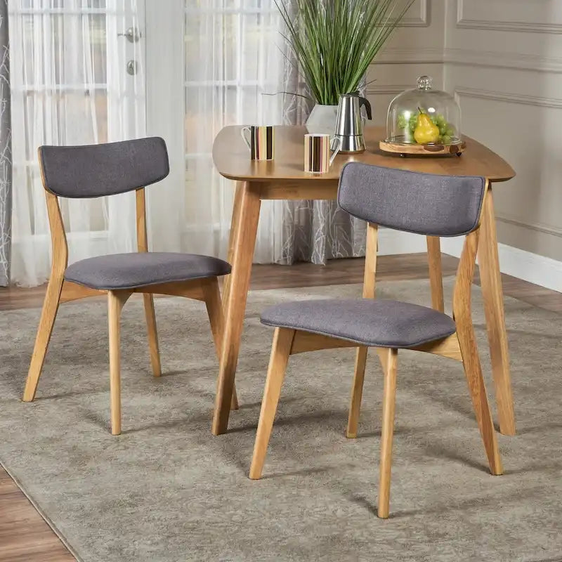 Chaise de salle à manger en tissu de style milieu de siècle