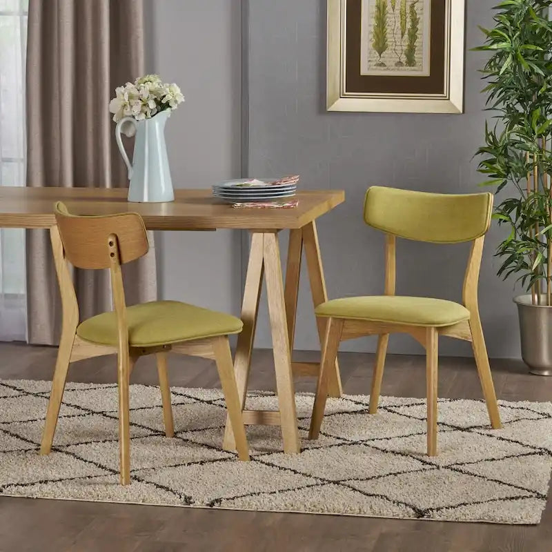Chaise de salle à manger en tissu de style milieu de siècle