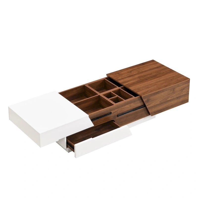 Table basse moderne extensible à plateau coulissant