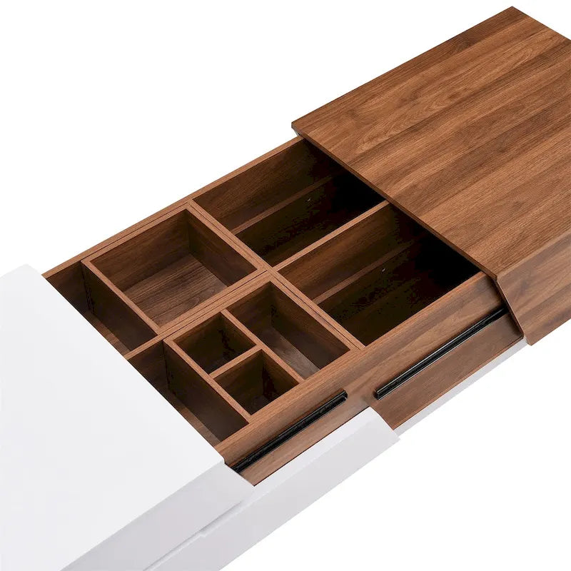 Table basse moderne extensible à plateau coulissant