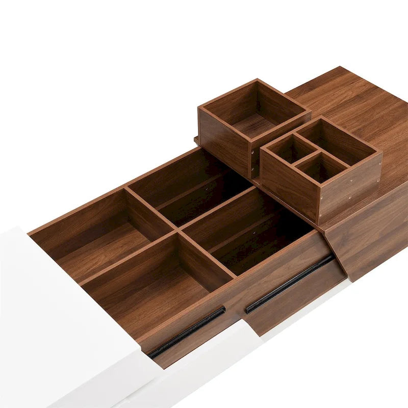 Table basse moderne extensible à plateau coulissant