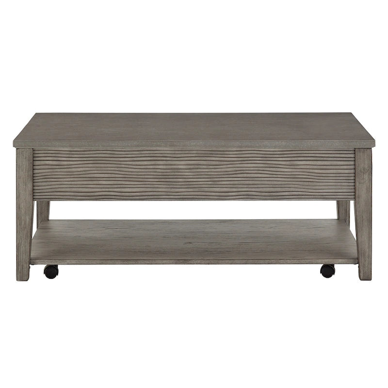 Table en Fibrociment Grise Rétro avec Étagère
