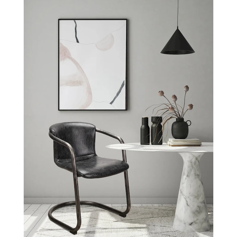Chaises de salle à manger modernes en cuir