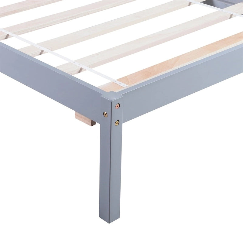 Lit jumeau plateforme en bois