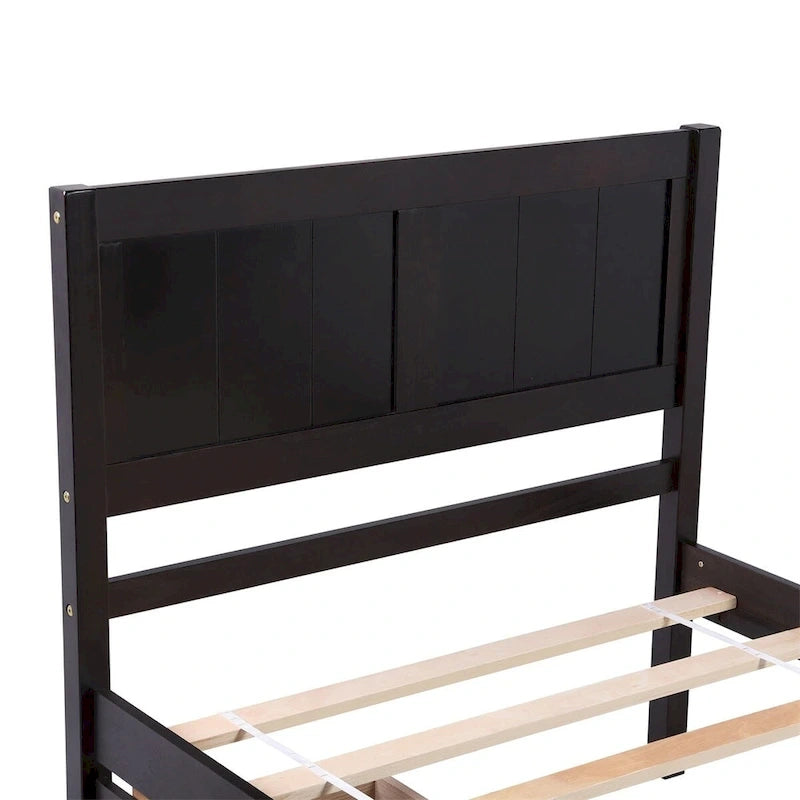 Lit jumeau plateforme en bois