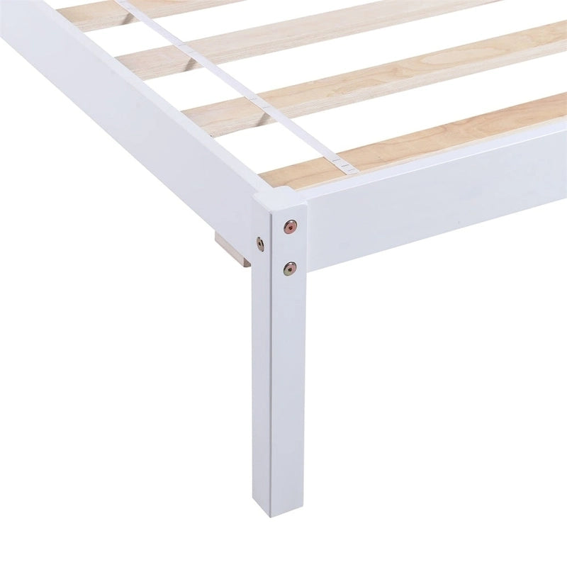Lit jumeau plateforme en bois
