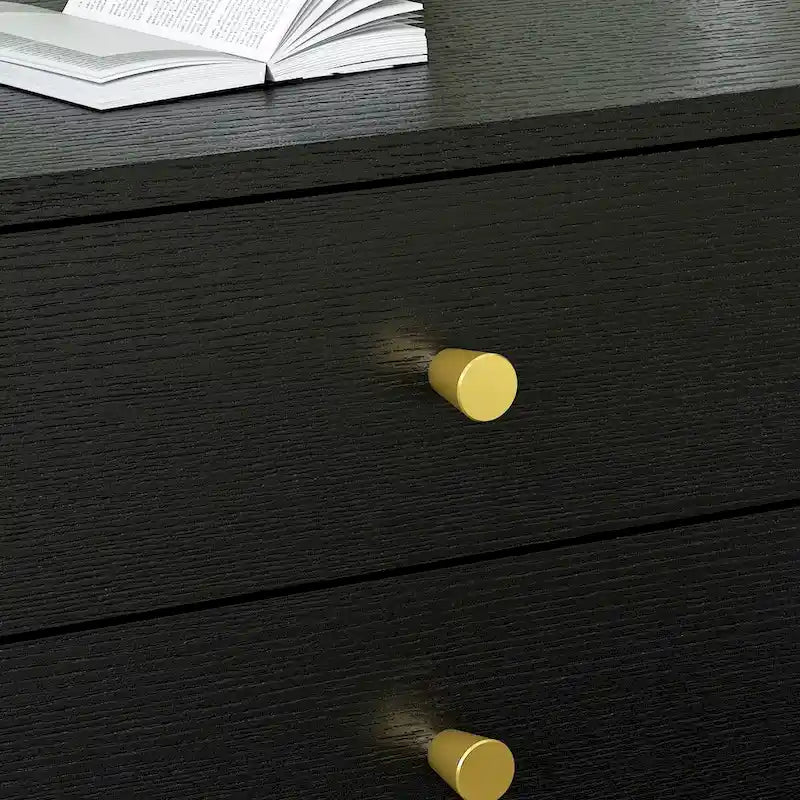 Commode de chevet Blanc/Gris/Noir