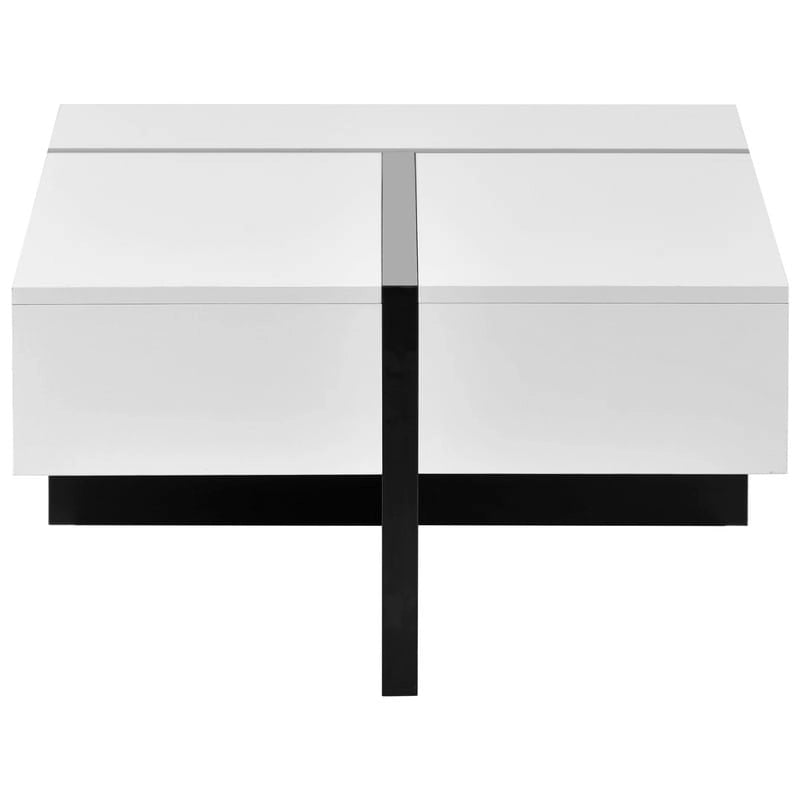 Table basse moderne à surface très brillante par