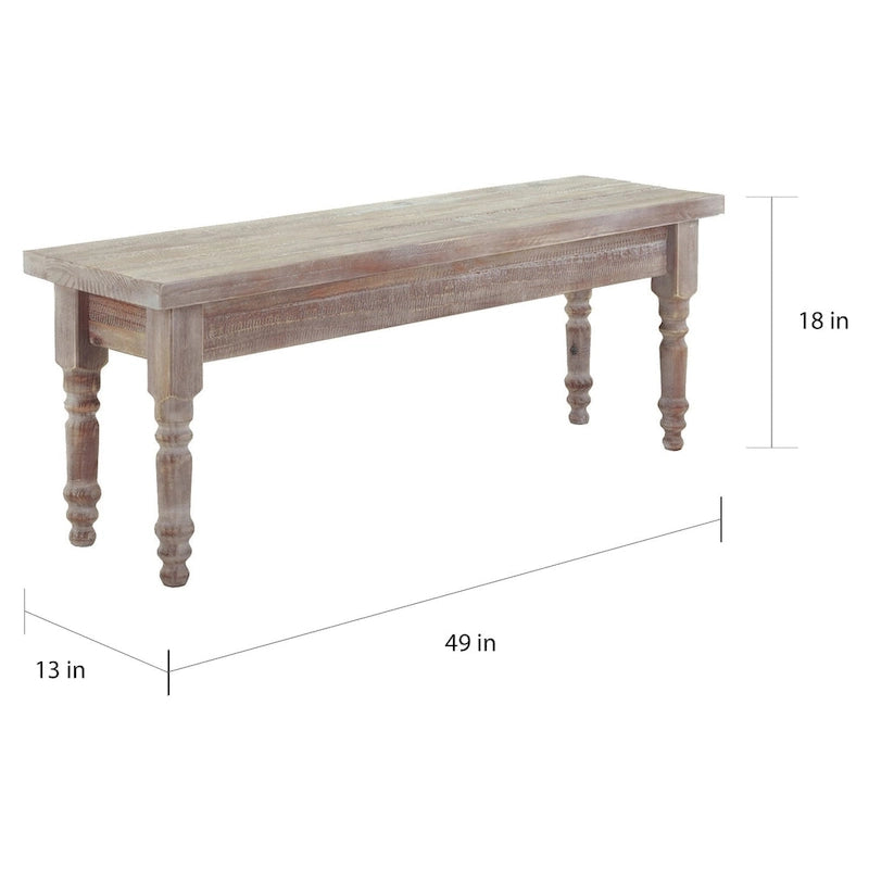 Banc de salle à manger en bois massif Grain Wood Furniture