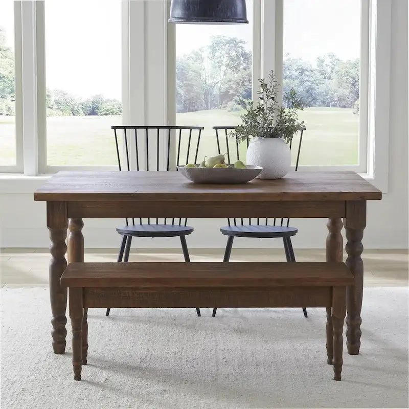 Banc de salle à manger en bois massif Grain Wood Furniture