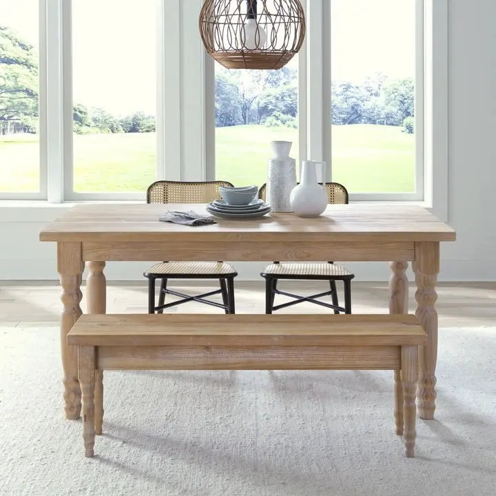 Banc de salle à manger en bois massif Grain Wood Furniture