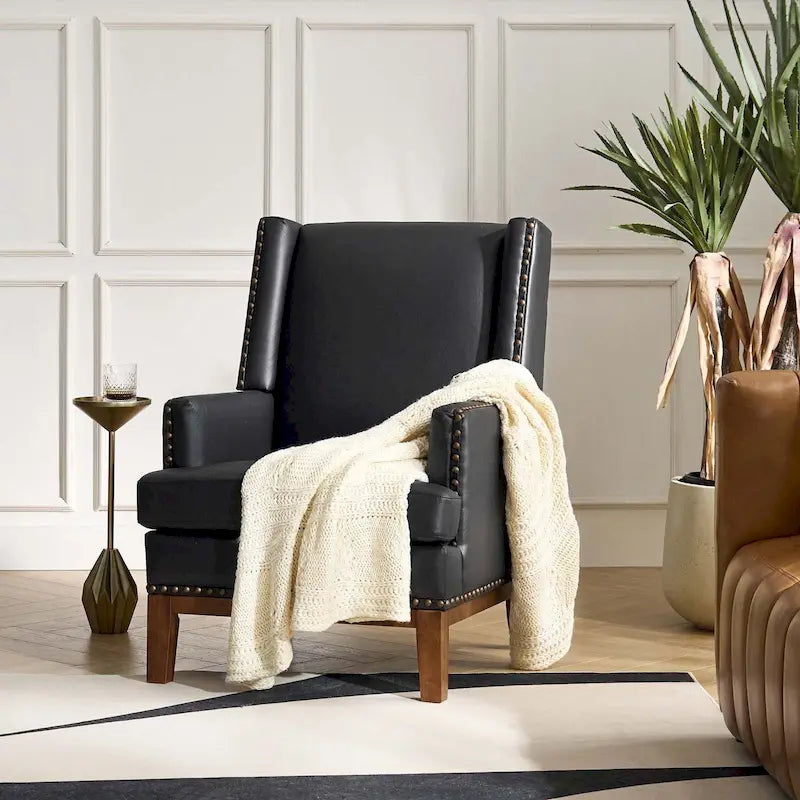 Fauteuil en cuir véritable