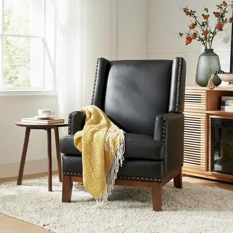 Fauteuil en cuir véritable