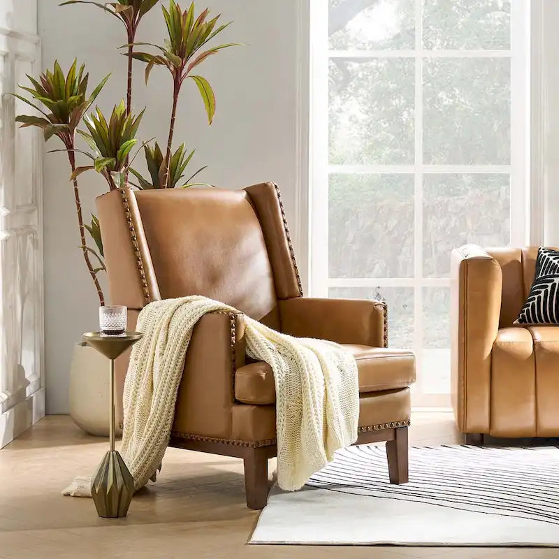 Fauteuil en cuir véritable