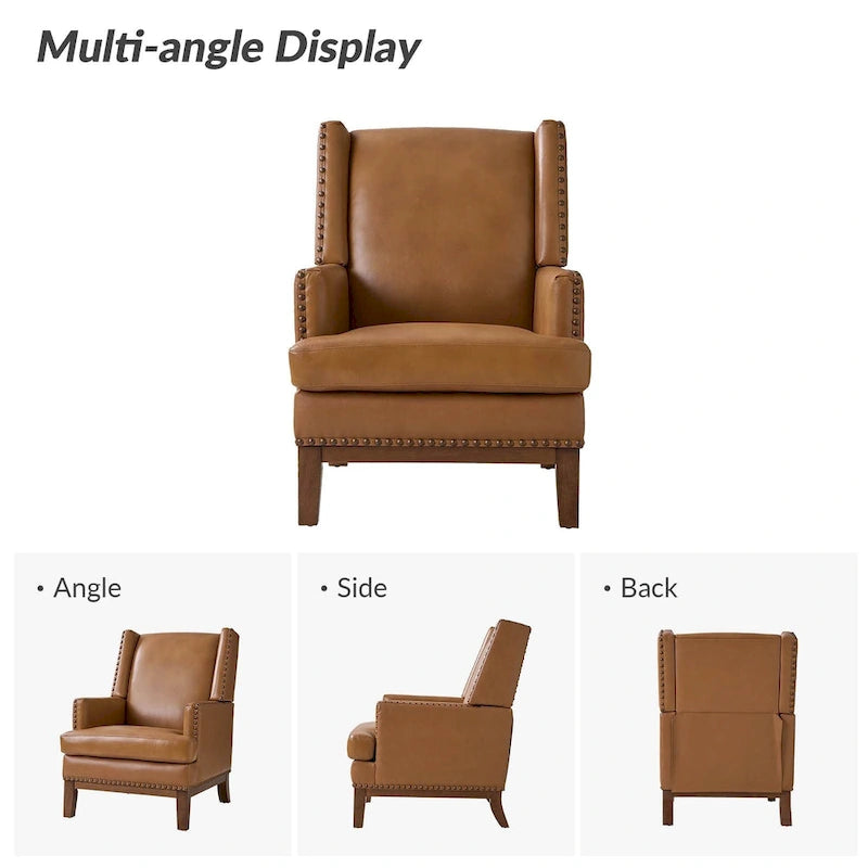Fauteuil en cuir véritable
