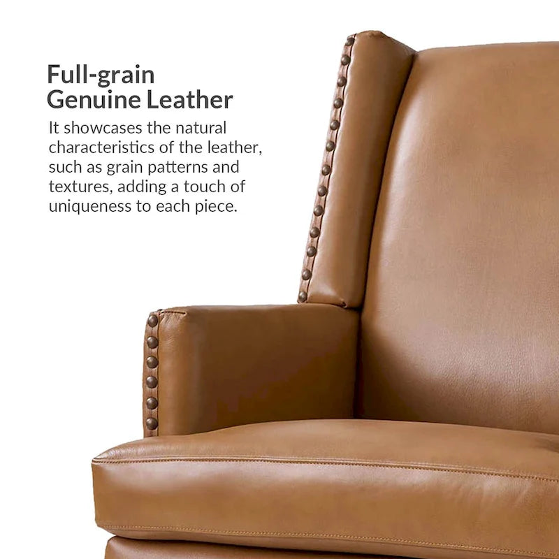 Fauteuil en cuir véritable